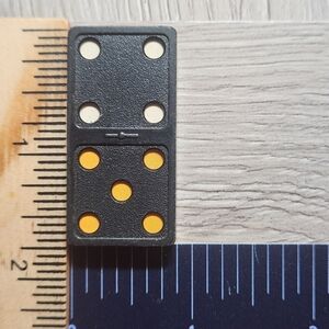 4:5 Vintage Whitman Replacement Domino Large Black Plastic Color Dots Dominoes